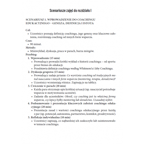 produkt - Wprowadzenie do coachingu edukacyjnego