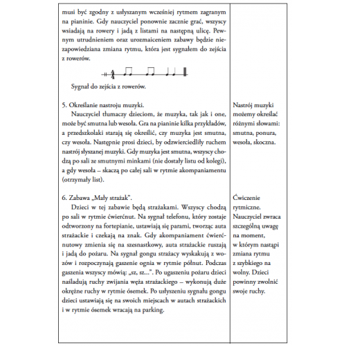 produkt - Konspekty zajęć rytmiczno-muzycznych dla grupy 5-6 latków na cały rok szkolny