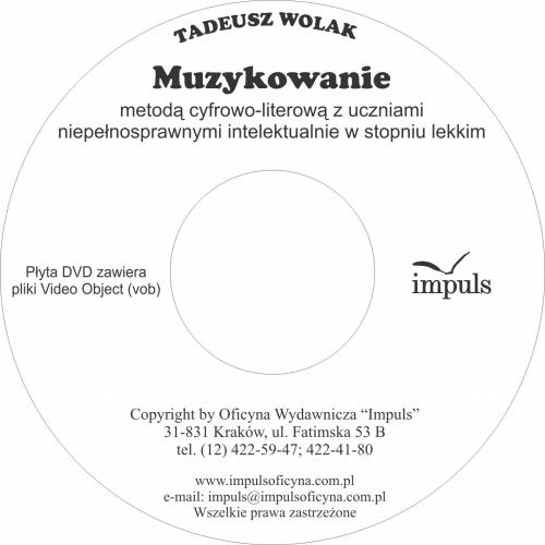 produkt - Muzykowanie metodą cyfrowo-literową z uczniami niepełnosprawnymi intelektualnie w stopniu lekkim