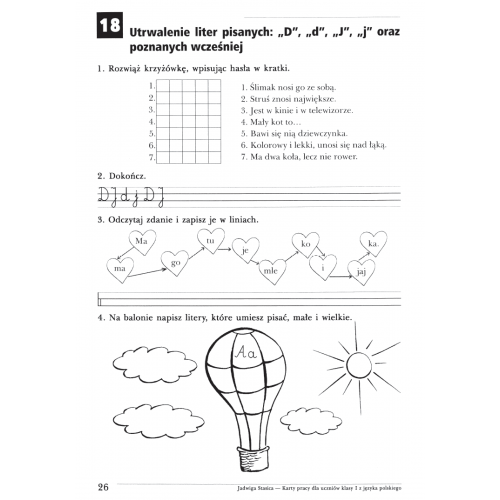 produkt - Karty pracy Język polski - klasa 1