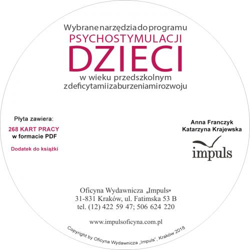 produkt - Wybrane narzędzia do programu psychostymulacji dzieci w wieku przedszkolnym z deficytami i zaburzeniami rozwoju