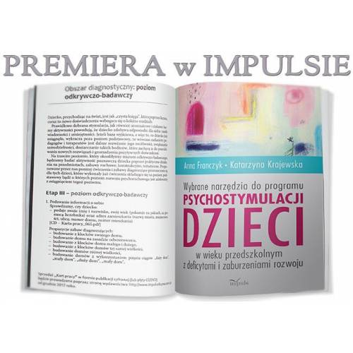 produkt - Wybrane narzędzia do programu psychostymulacji dzieci w wieku przedszkolnym z deficytami i zaburzeniami rozwoju